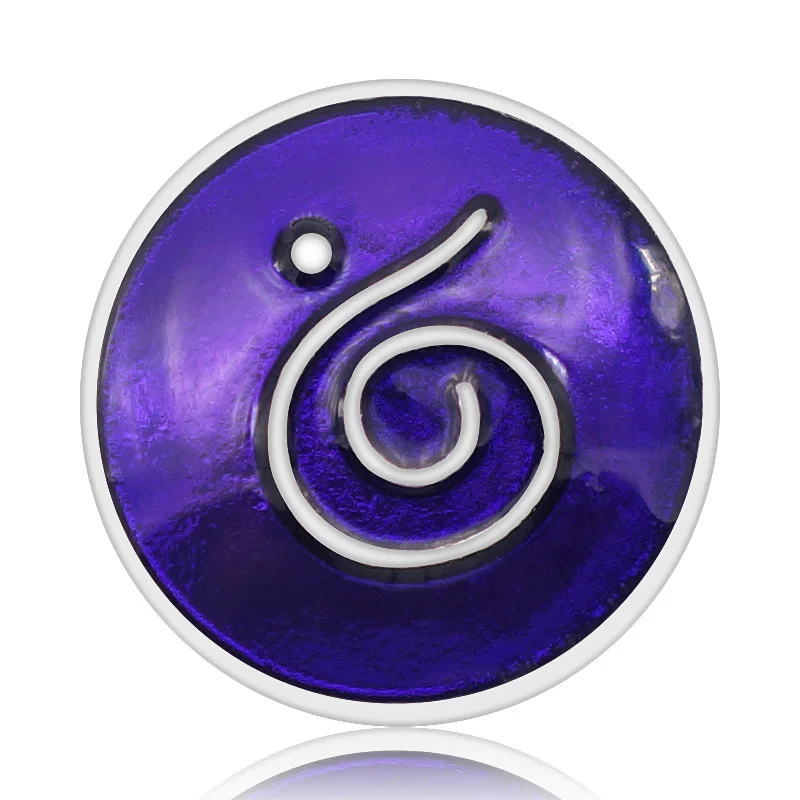 New KZ3081 Beauty Charm Colorful Rotate symbol 18MM Metal snap buttons 6colors for DIY snap jewelry wholesale