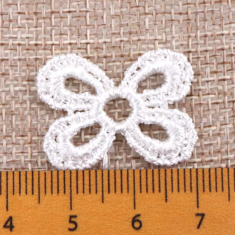 Mix Vintage White Flower Embroidery Lace Fabric Appliqued Sewing Patch Ribbon Lace Fabric Garment Accessory Decoration 10-50pcs