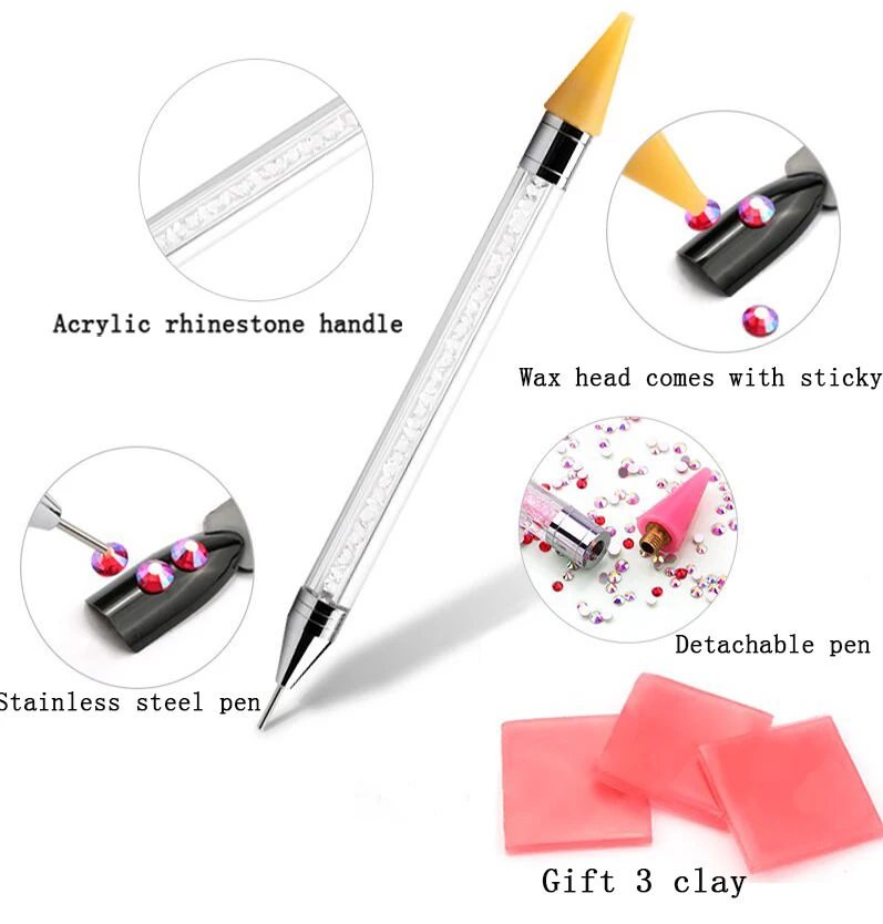 New Crystal Pen Rhinestones Gems Picking Crystal Tool Wax Pencil Pen Picker Clothing Decoration Tool Diamond Painting Tools