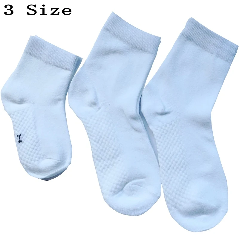 5 pairs kids Socks Spring&Autumn 100% Cotton Prevent Slippery White Colors Children Socks for Girls With Boys Socks  1-9 Year