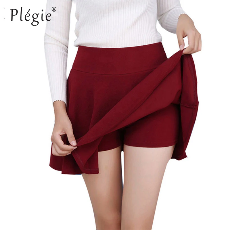 Plegie M-5XL Skirts Womens Big Size Tutu School Short Skirt Pants Suitable For The Whole Year Mini Saia High Waist Faldas Mujer