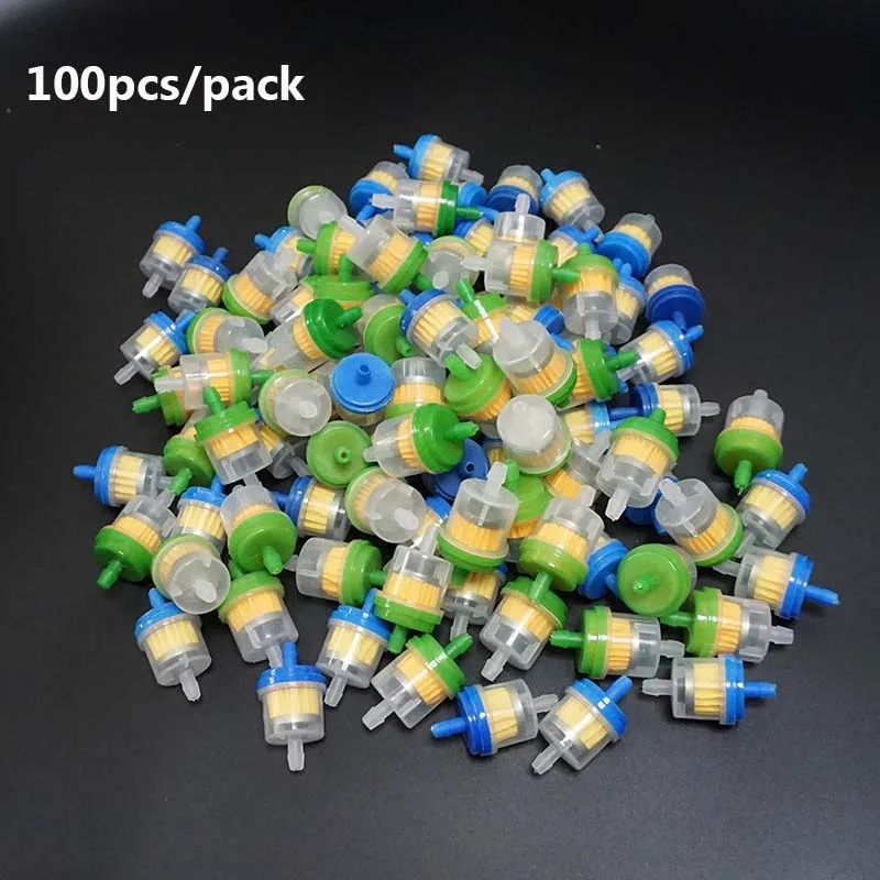 100 PCS Blue/Green/Red Fuel Filter Petrol Inline Gas Filter Magne For Chinese Motorcycle Pit Dirt Bike ATV Go Kart Motocross