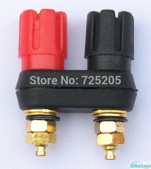 증폭기 섀시 용 터미널 2pcs 빨간색과 검은 색 이중 매화 유형 고품질 HIFI 오디오 DIY
