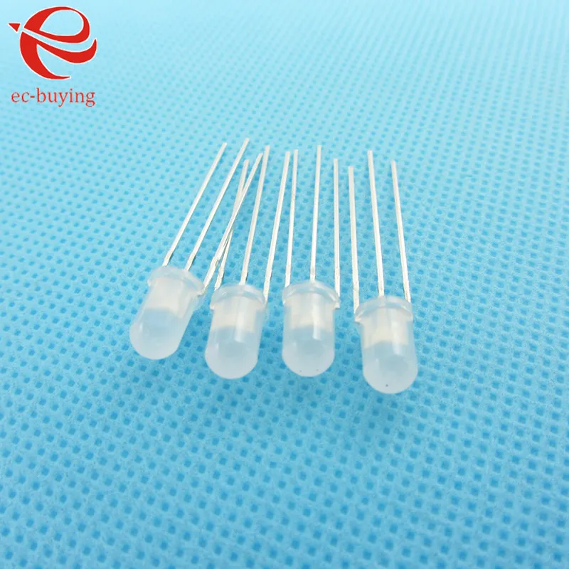 10pcs/lot F3 3mm LED Bi-Color Diffused Red Blue Common Cathode Round Light Emitting Diode Dual Foggy Two Plug-in DIY Kit