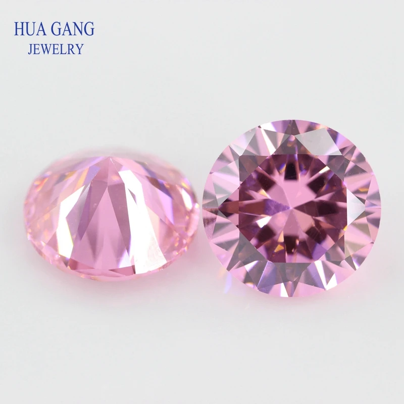 Pink 11~20mm Cubic Zirconia Round Shape 5A Brilliant Cut Loose CZ Stone Synthetic Gems Used for jewelry making