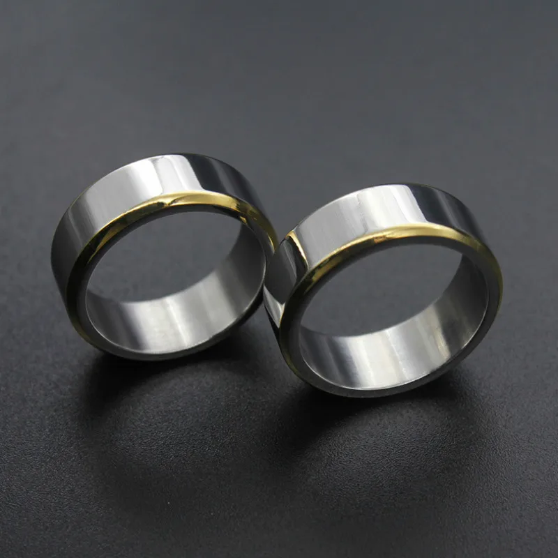 High Quality Titanium Stainless Steel Ring Simple Fashion silver color Finger Ring For men jewelry Size 6-11