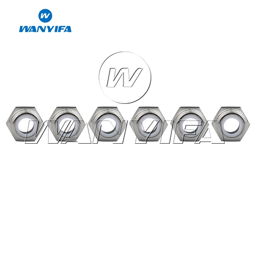 Immagine 3: Wanyifa Titanium Bike Lock M6 Dado Nylon Flangia Testa Bulloni Viti 6 Pz/lotto