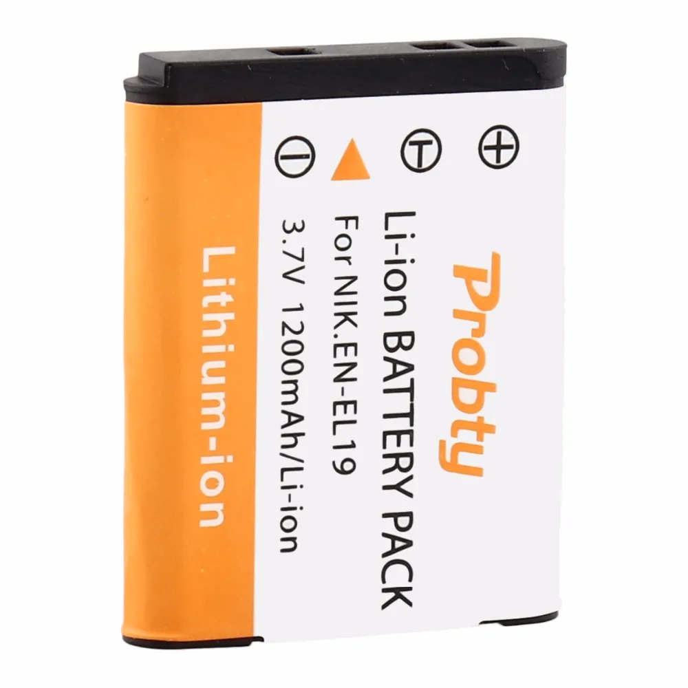 PROBTY ENEL19 EN-EL19 Battery for Nikon Coolpix S32 S33 S100 S2500 S2750 S3100 S3200 S3300 S3400 S3500 S4100 S4150 S4200