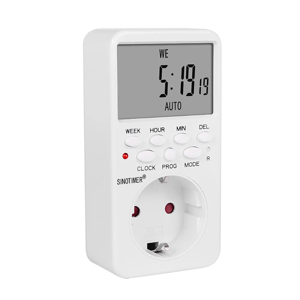 Electronic Super Big LCD Digital Programmable Socket Timer Switch Kitchen Timer Outlet 230V 50HZ Plug-in Time Relay Programmer