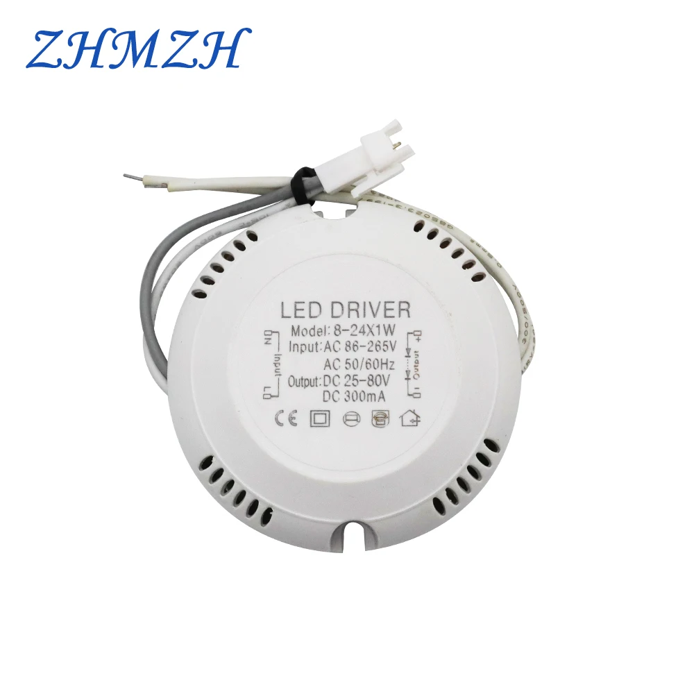 High Quality 8-24W LED Constant Current Driver For Ceiling Lamps AC 220-240V Input DC 25-80V 220mA Output Circular LED Driver