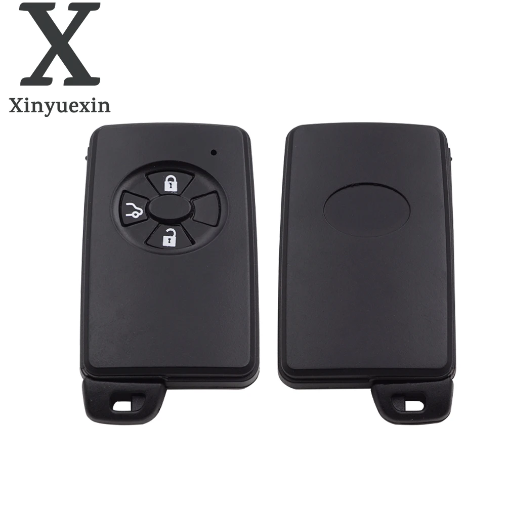 

Xinyuexin 3/4 Button Smart Card Remote Car Key Shell Case Fit For Toyota Avalon Camry Crown Corolla Highlander Only Shell