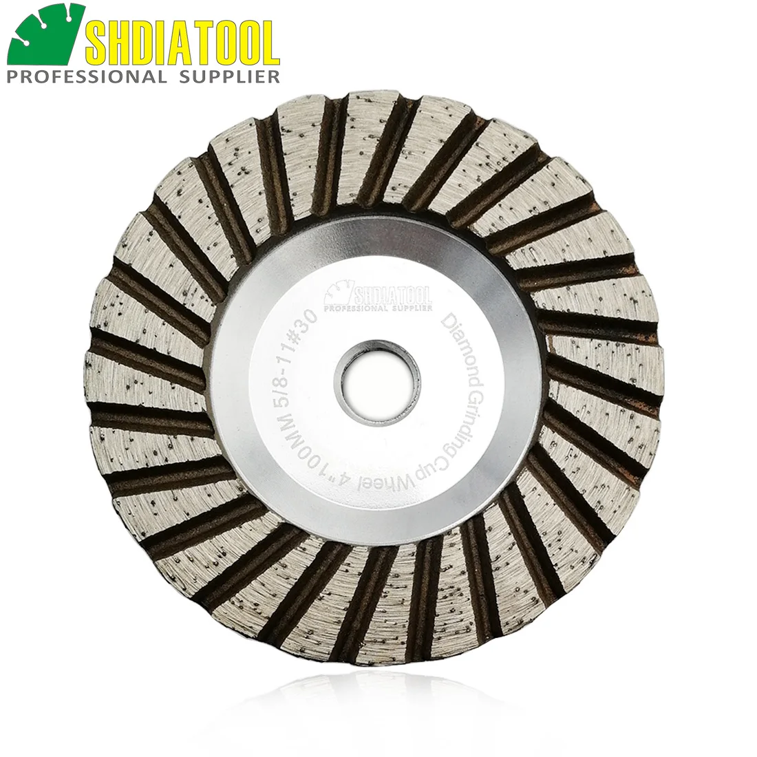 

SHDIATOOL 1pc 5/8-11 Dia 4"/100mm Aluminum Based Grinding Wheel Diamond Grinding Cup Disc Granite Marble Grinding Wheel