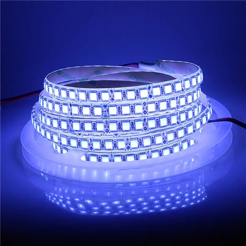 Upgraded Version SMD 5054 LED Strip Light 12V 5 Meters 300 600 LEDs High Lumen LED Diode Ribbon Tape Light Better than 5050 5630