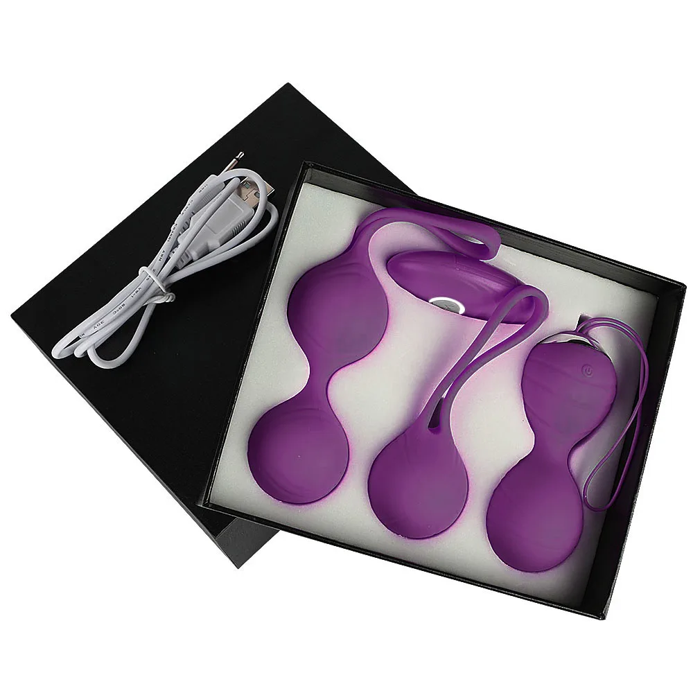 Bola de Kegel con control remoto inalámbrico para mujer, 10 velocidades de vibración, entrenador de ejercicio Vaginal, vibrador Ben Wa, Juguetes