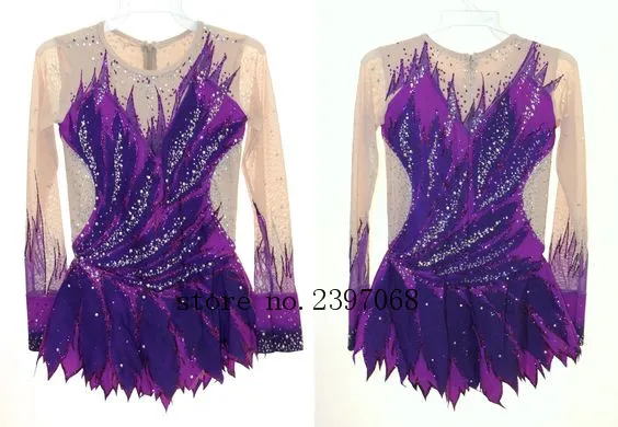 

Figure Skating Wear Women Competition Skating Dress Custom Ice Figure Skating Clothing For Girls Gym Free Shpping B30