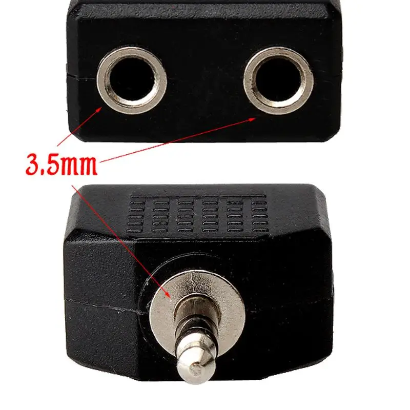 Audio Earphone Splitter Adapter Music Sharing 3.5mm to 2 Earbuds Stereo Headset Splitter Headphone Accessories Connector