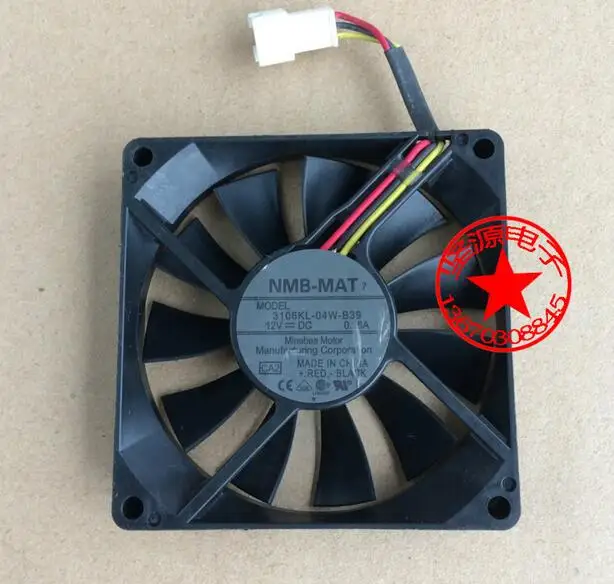 NMB-MAT 8015 8cm 0.16A  12V 3106KL-04W-B39 3 line TV fan