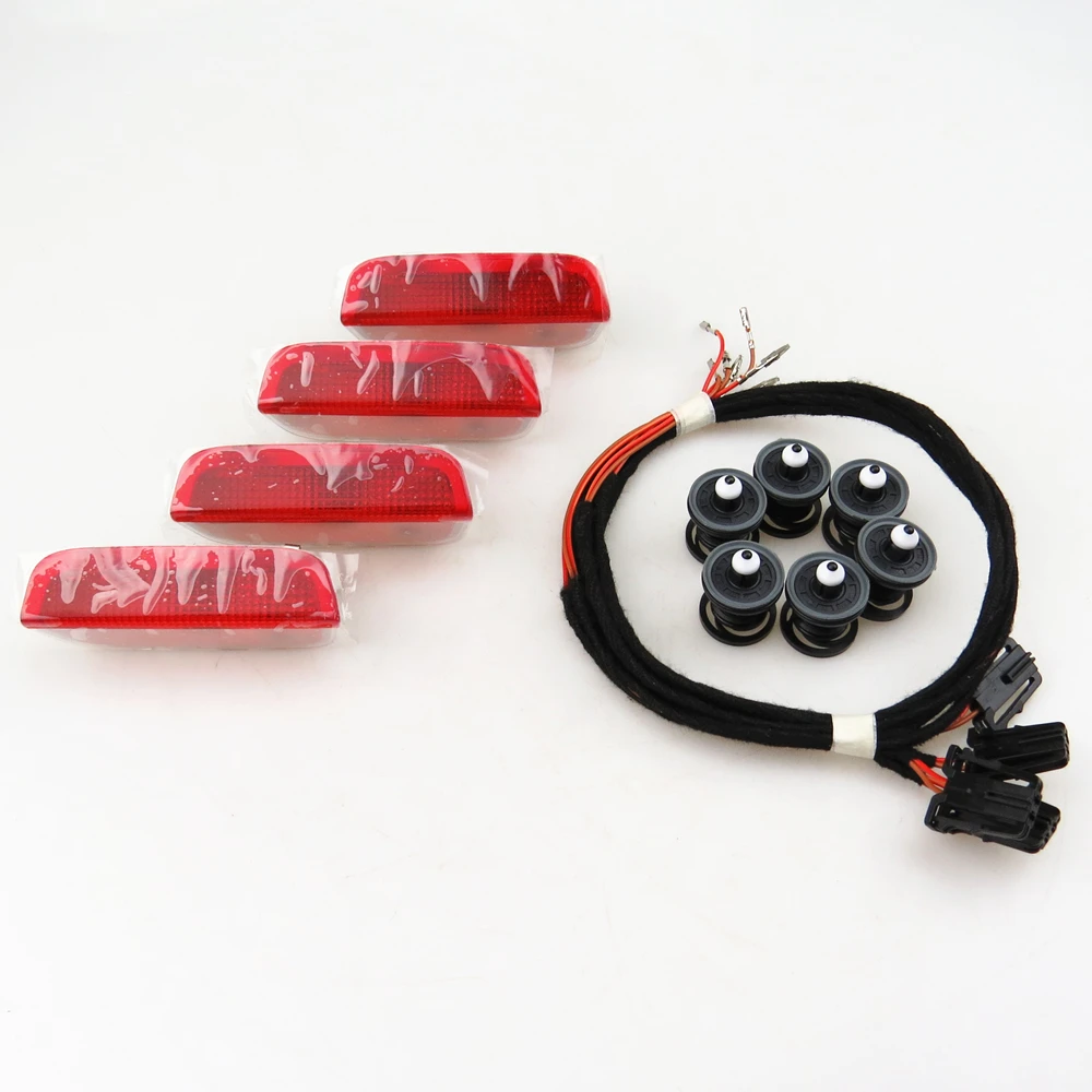 Светильник для двери автомобиля + кабельная пробка + зажимы для vw Golf 5 6 MK6 7 MK7 Passat B6 B7 Tiguan Superb EOS CC SEAT 3AD947411