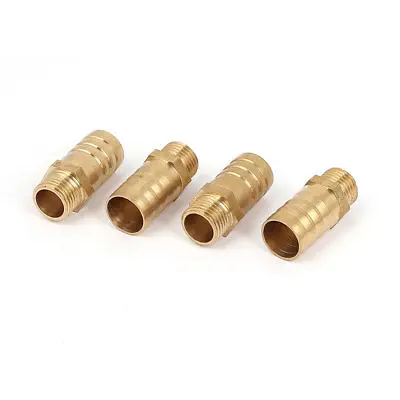 

1/4BSP Male Thread 14mm Inner Dia Brass Hose Barb Coupler Fitting Connector 4pcs