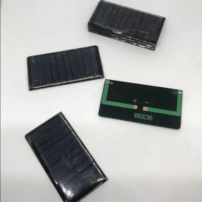 2pcs แผงพลังงานแสงอาทิตย์ 5V 30ma อีพ็อกซี่แผงพลังงานแสงอาทิตย์ 0.3W Quatliy Polycrystalline Silicon กันน้ํา