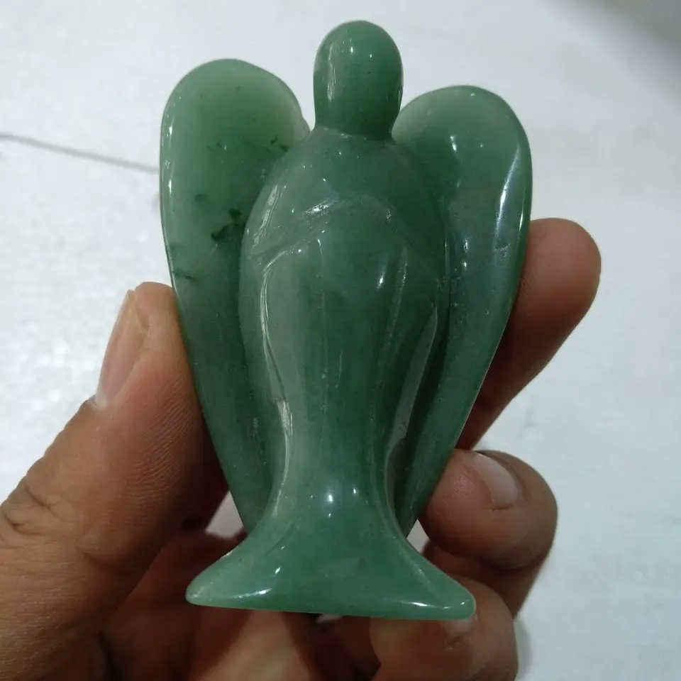 3'' GREEN AVENTURINE Angel Healing Crystal Stone Reiki Charged Prosperity