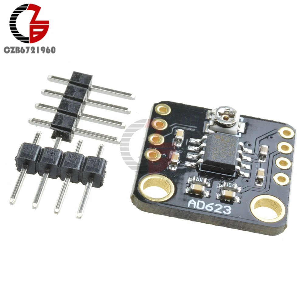 AD623 Gain Instrument Meter Amplifier Module CMRR Gauge AMP Board Dual Single Polarity DC 3V 5V 12V for Transducer Thermocouple