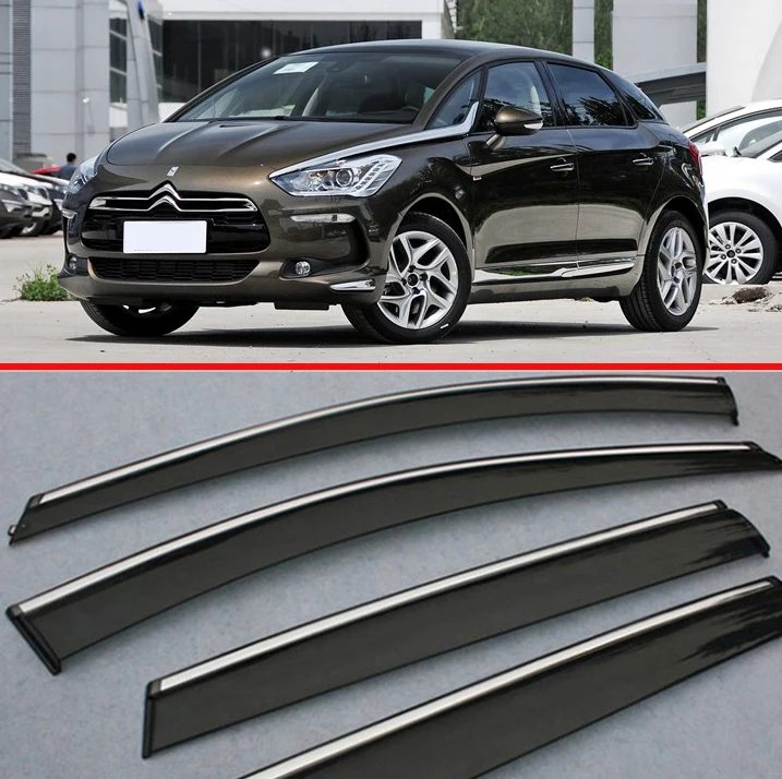 

For Citroen DS5 2012 2013 2014 2015 Window Wind Deflector Visor Rain/Sun Guard Vent Car Accessories Stickers