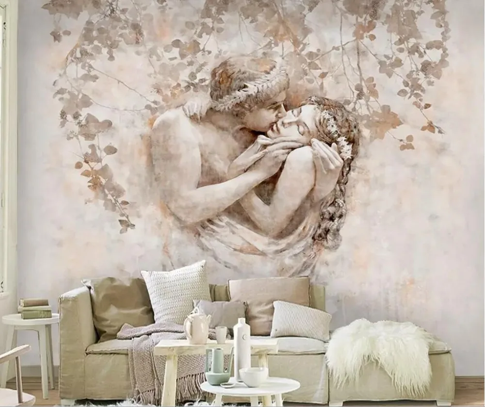 

Modern vogue romantic couple contracted sitting room bedroom setting wall picture