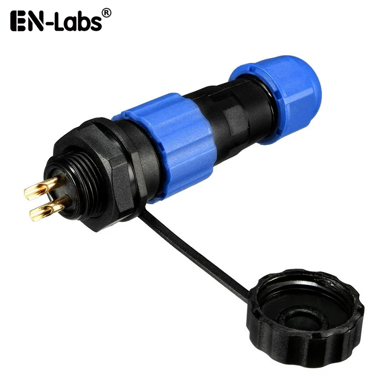 EN-Labs Waterproof Aviation Connector,SP13 & SP16 type IP68 Cable Outdoor LED Plug & Socket Male and Female 2 3 4 5 6 7 9 Pin