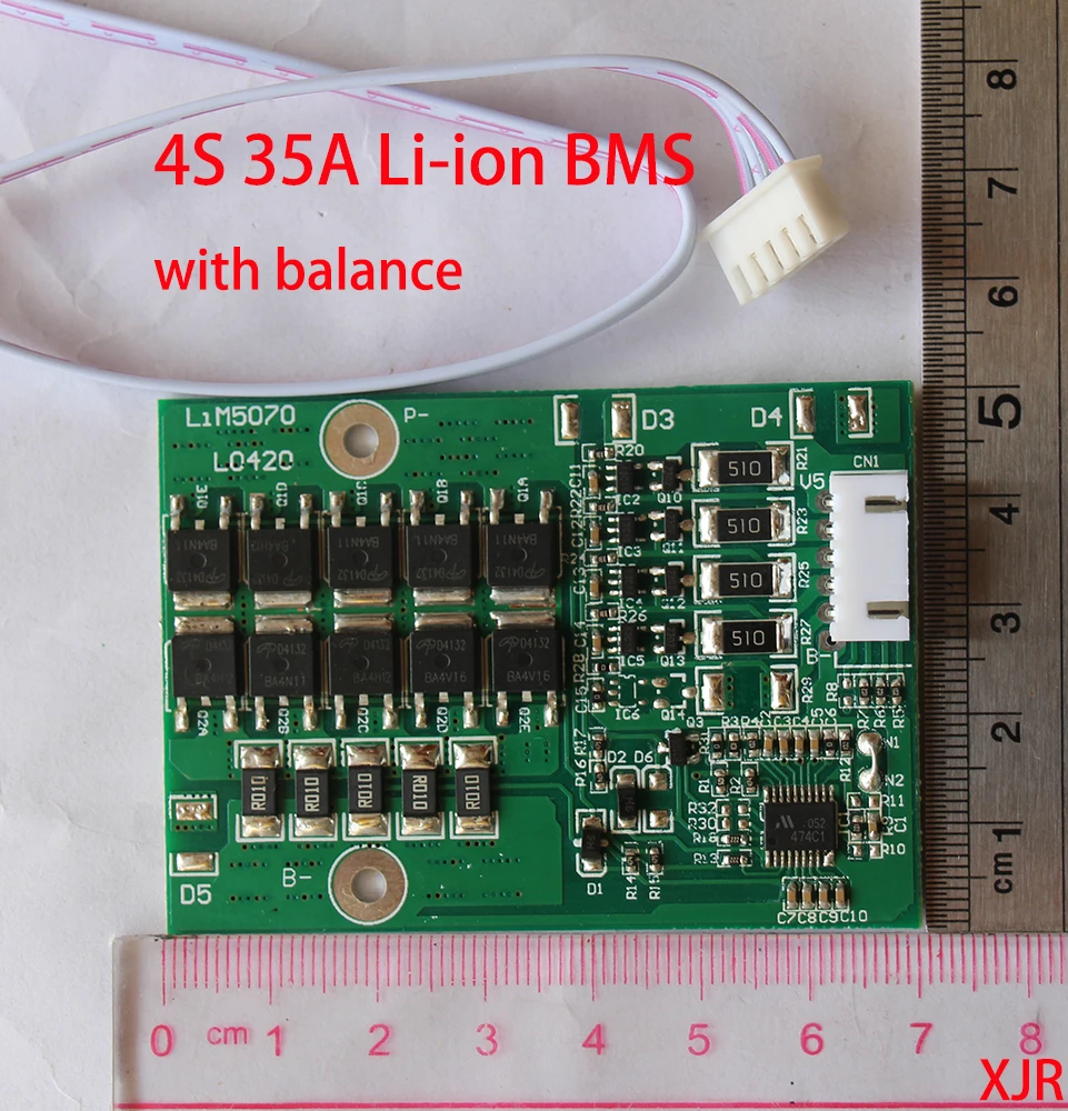 4S 35A PCM PCB BMS 18650 Li-ion Battery Protect Board For 4 Packs 18650 Li-ion Battery Cell W/balance