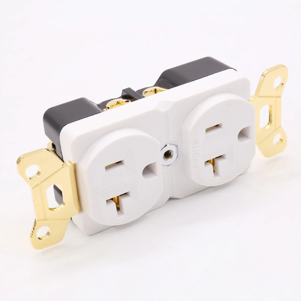 

HI-End AC Power Receptacle Wall Outlet Power Beryllium copper Gold plated Distributor