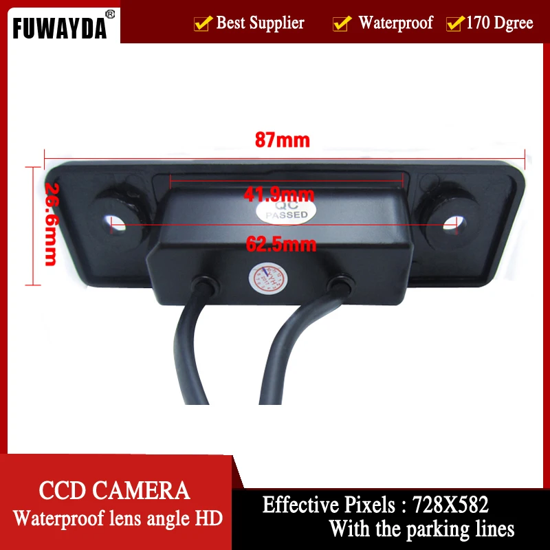 FUWAYDA wrieless LED Night Vision 170 view Angle waterproof CCD Car Rear View Reverse Camera for VW SKODA ROOMSTER OCTAVIAFABIA