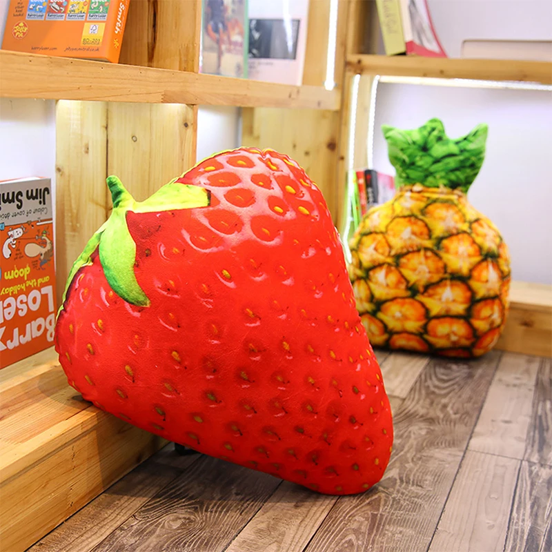 Simulazione Frutta Verdura Cuscino Pad Vegetale Riempito Bambola Patate Broccoli Pisello Fragola Mela Durian Peluche Casa Creativa