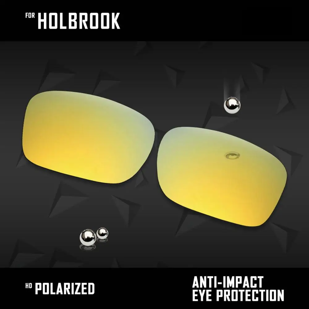 Oowlit, substituições de lentes, substituições de lentes para óculos de sol oakley holbrook oo9102, polarizados-multi cores