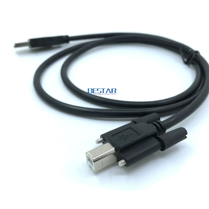BM USB 2.0 a Male to B Male Cable for Printer 1m/1.5m/3m/5m with Screw Panel Mount Holes - Data Transfer Printer Connector