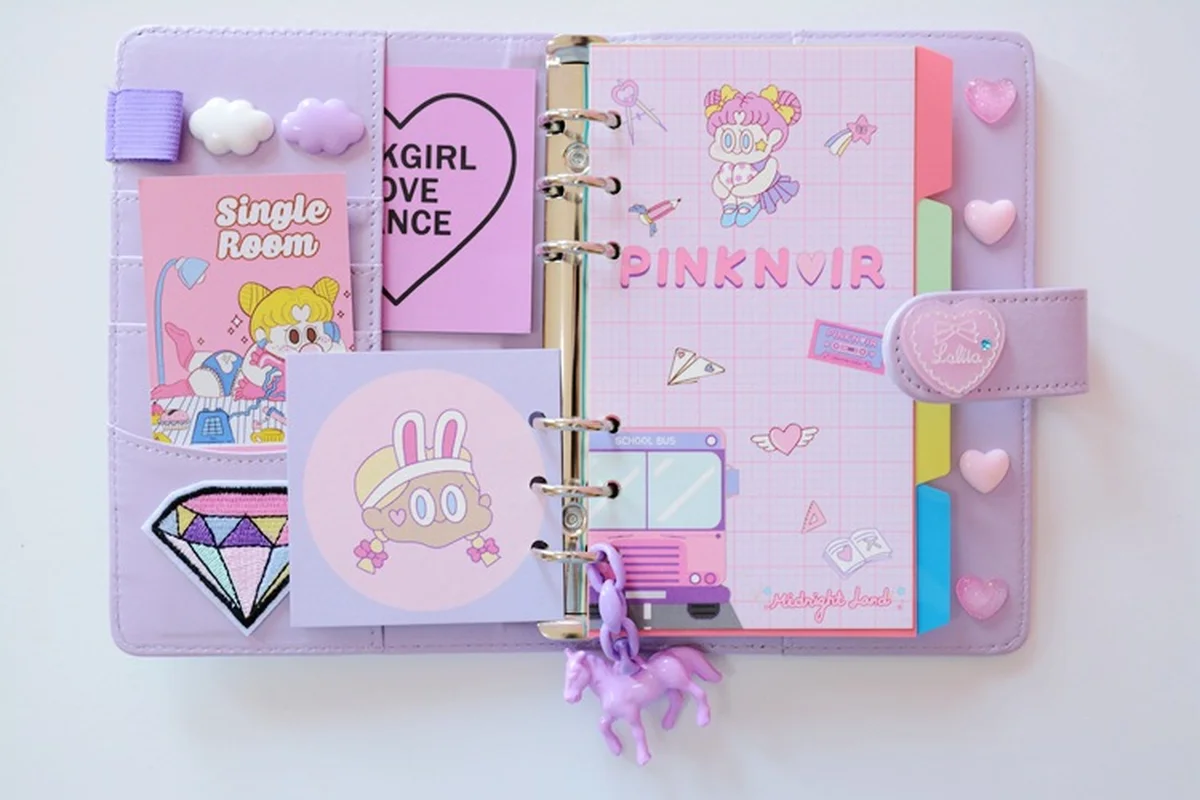 MIRUI Cute Kawaii A6 Notebook Macaron Leather DIY Loose-leaf Journal Diary  Spiral Time Planner Agenda Organizer Stationery Gift