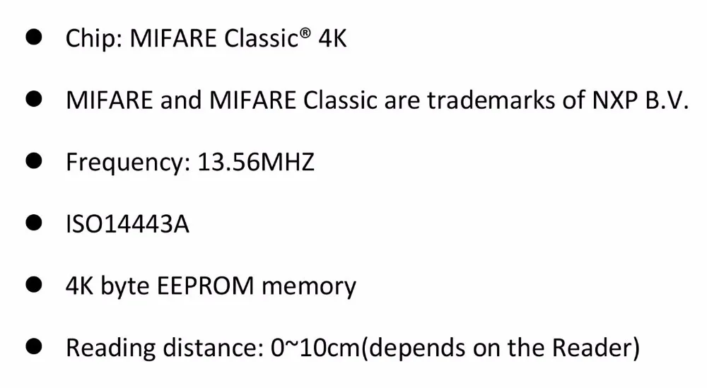 13,56 MHz MIFARE Classic 4k tarjeta NFC vacía delgada TARJETA DE PVC ISO14443A tarjeta IC inteligente tarjeta de entrada de la Puerta de los