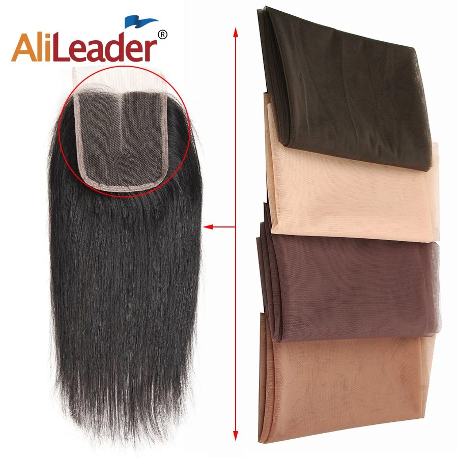 AliLeader Best Swiss Lace For Wig Making Hair Net Wig Making 1/4 Yard Swiss Lace Net Base Frontal Closure Transparent Nude