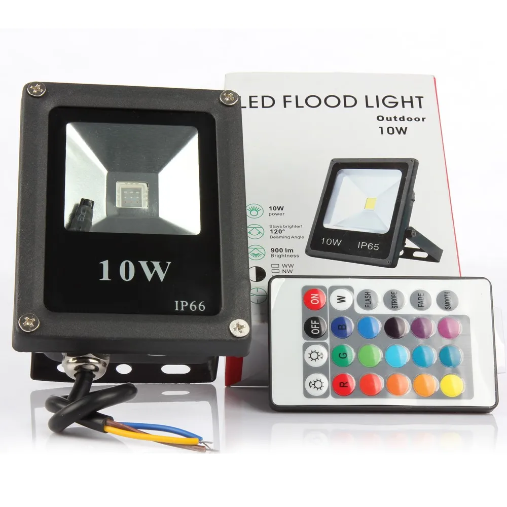 Led Flood Light 10W 20W 30W 50W IP65 Waterproof Led Spotlight Outdoor Lighting Led Floodlight RGB/Warm/ White For Garden Square