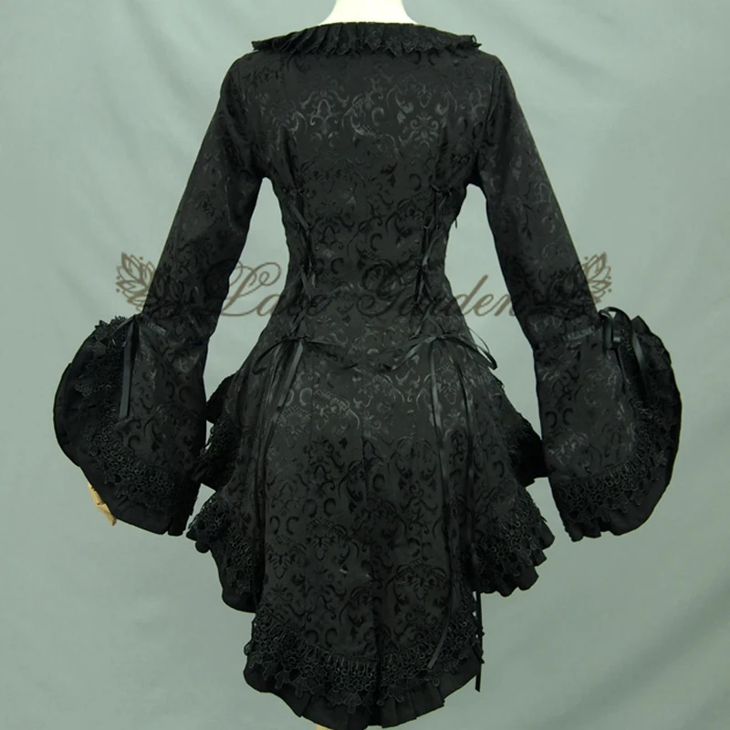 Lente vrouwen Verstoorde borduren shirts Vintage Victoriaanse Swallowtail jas Dames gothic blouse lolita kostuum