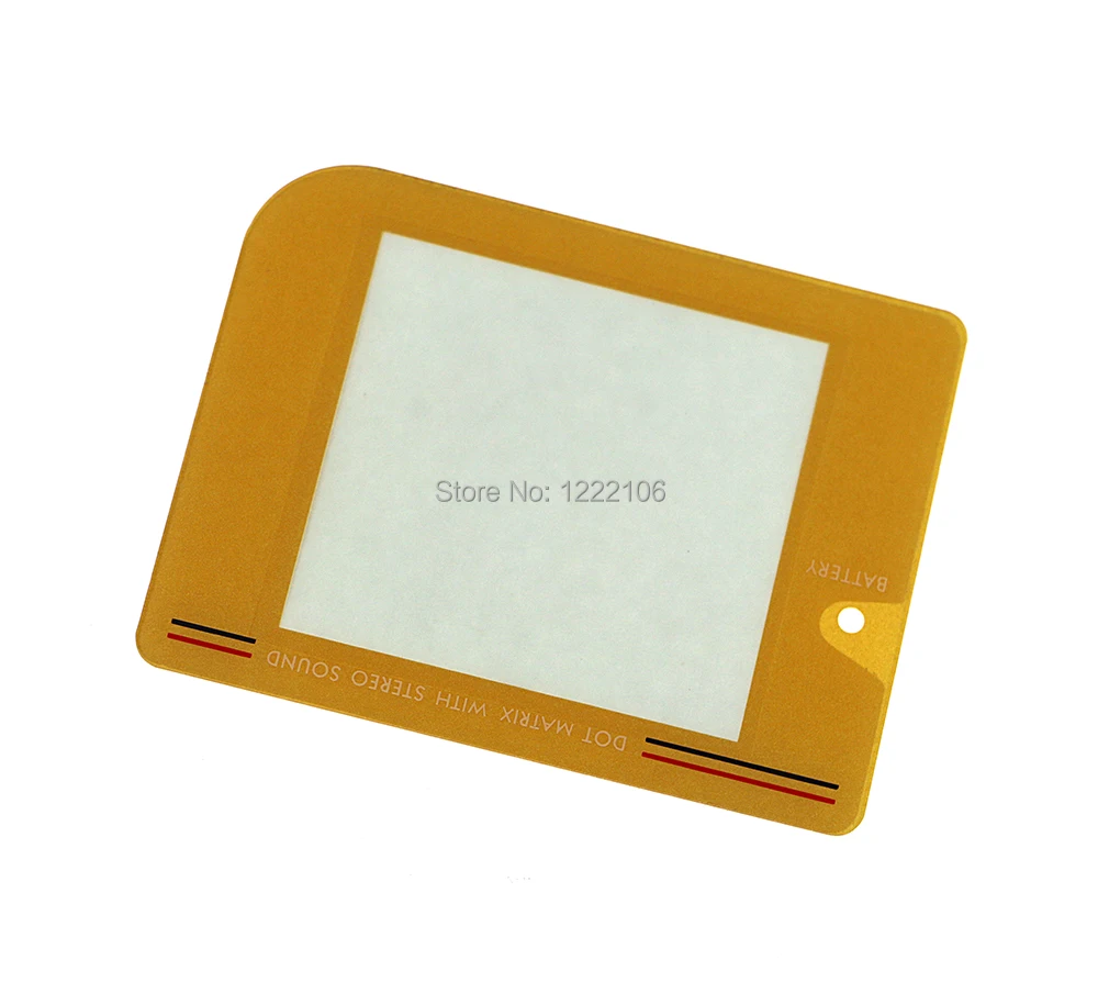 100pcs/lot Gold yellow plastic screen lens for gameboy GB console