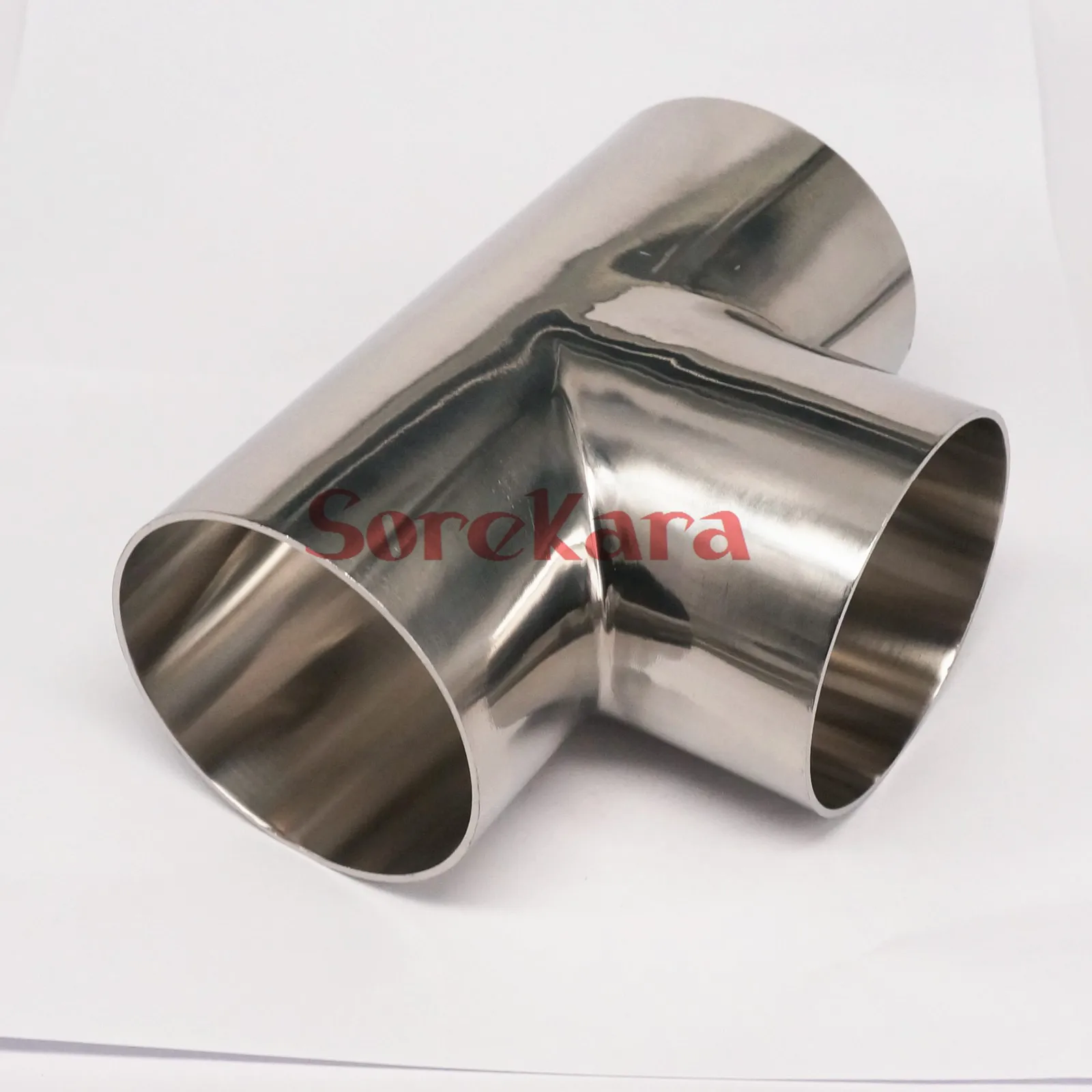 89Mm O/D 304 Rvs Sanitair Weld Tee Connector Pijp