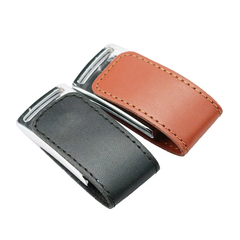 محرك فلاش USB 2.0 من جلد البولي يوريثان ، ذاكرة خارجية 4 جيجابايت ، 16 جيجابايت ، 32 جيجابايت ، 64 جيجابايت ، 128 جيجابايت ، محرك فلاش مع شعار مخصص