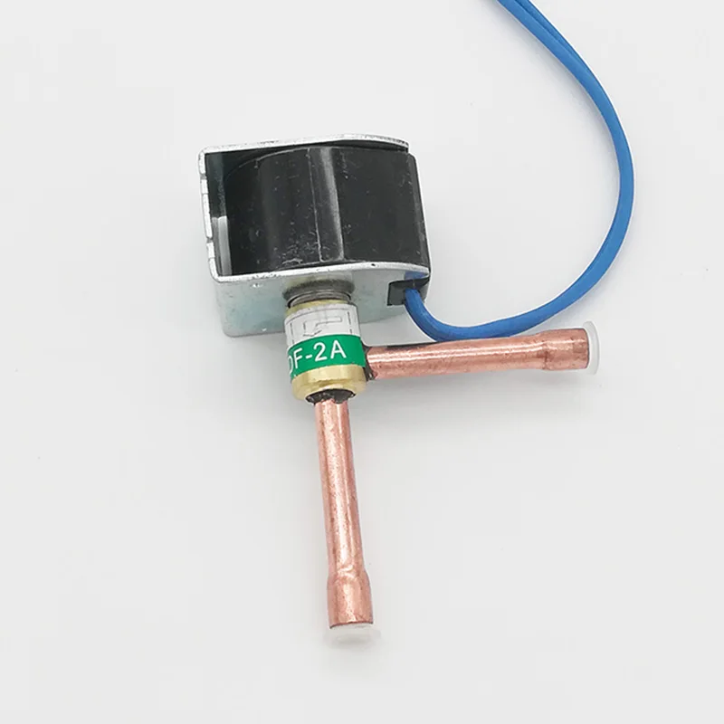 2 Way FDF-2A 4A 6A Mini -Flow Copper Solenoid Valve Refrigeration System AC220V