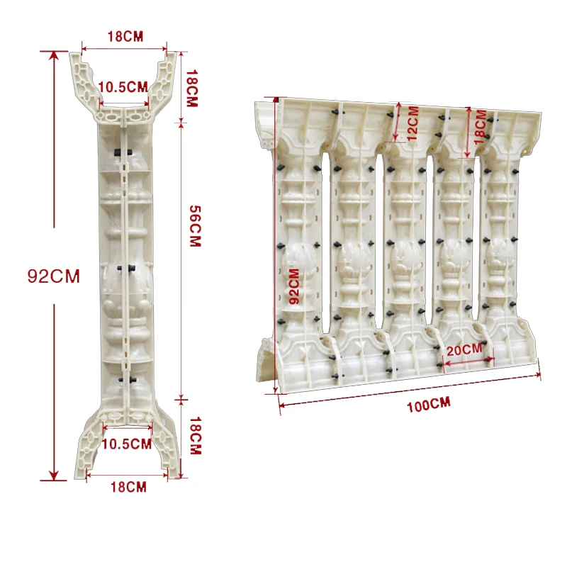 36 Inch 92cm ABS Plastic Concrete Pillar Mould Baluster Mold for Home Garden Construction And DIY Projects