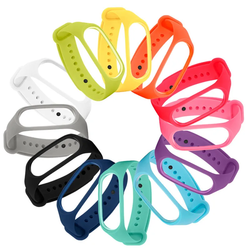 50pcs Miband3 Replacement Wristband Straps Soft Silicone Watch Bracelet for Xiaomi Mi Band 3 Strap wholesale DHL free shipping