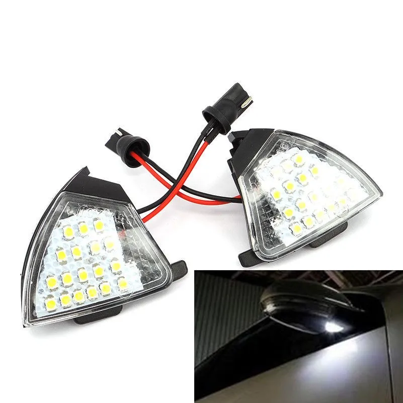 2xError Free Version LED Side Mirror Puddle Light For Vw EOS 2006+/Golf 5 2004-2009 Plus 2005-2011/Jetta MK3 Passat 2006-2011/CC