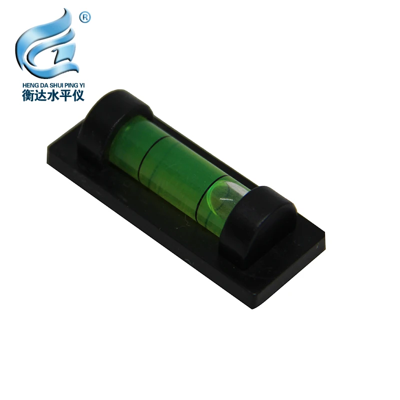 Di alta Precisione In Metallo Lungo Levell48 * 19*14mm Indicatore di Livello del Nero di Plastica Trasparente Borsette Cilindrico