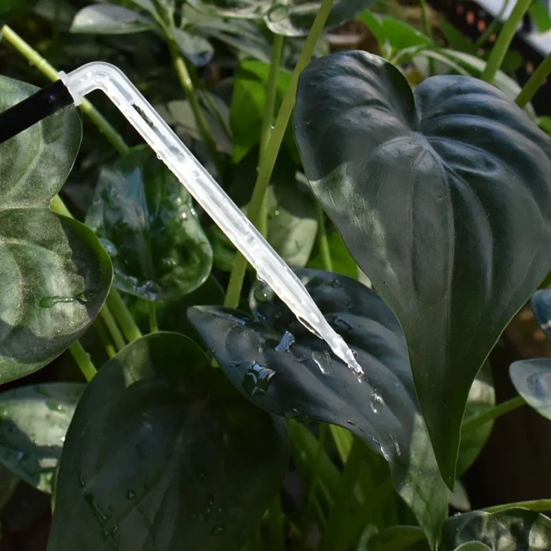 Greenhouse Irrigation, Dropper, Drip Emitter, Curvo, Transparente, Branco, 4mm, 7mm, 25pcs