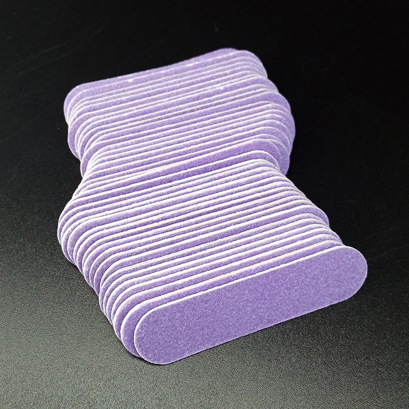 

100pcs high quality 60mm purple wood nail files 100/180 HIGH QUALITY Mini hot sale nail files Manicure nail art